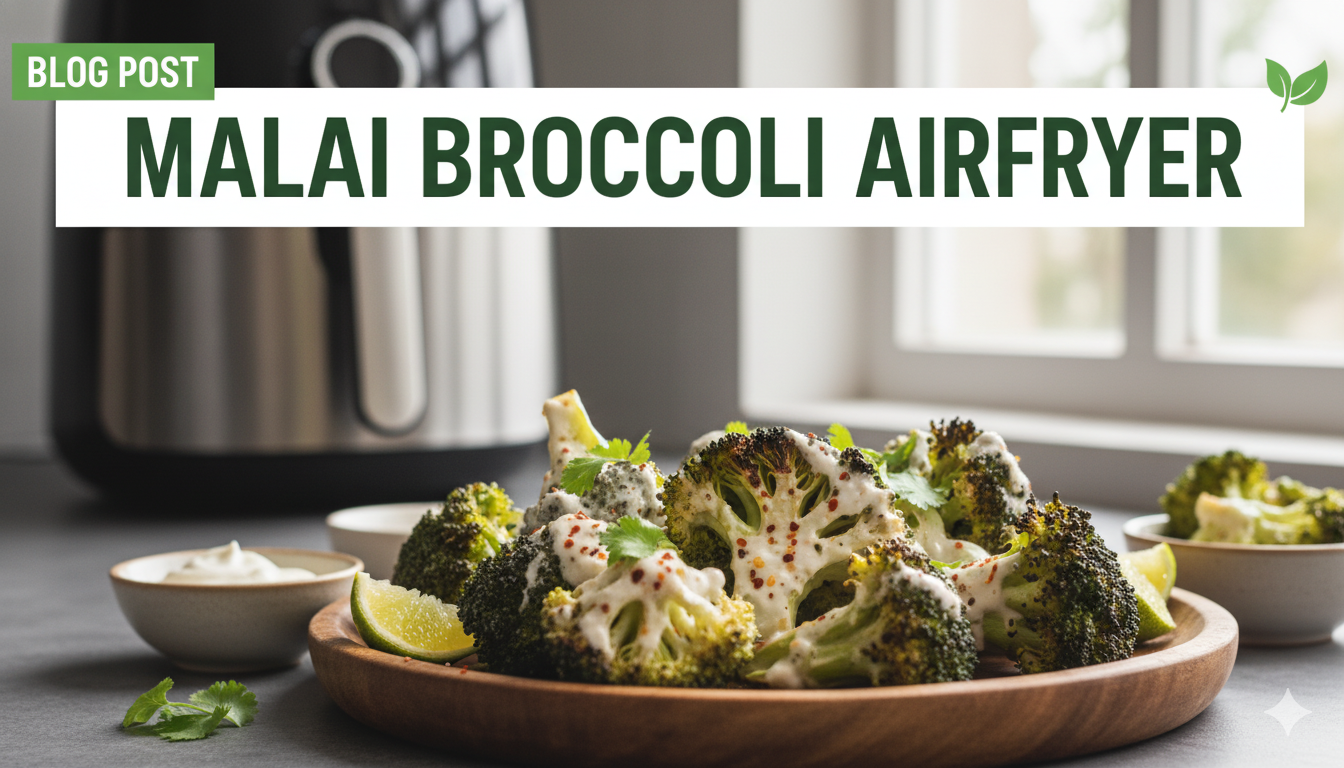 Malai Broccoli (creamy marinated broccoli)