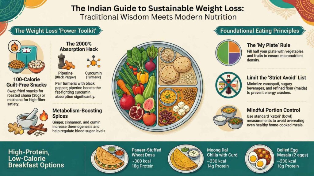 Indian diet for weight loss: A complete 7-day plan to lose weight naturally